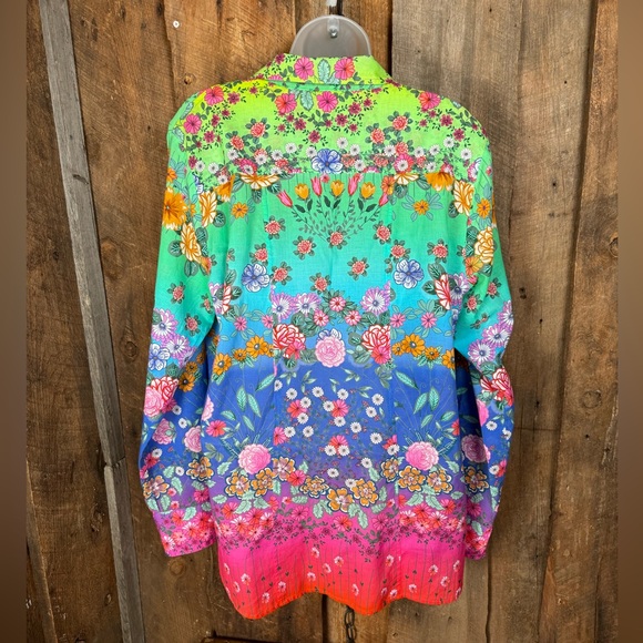 Johnny Was Cotton Blouse - Size Medium - Picture 6 of 12